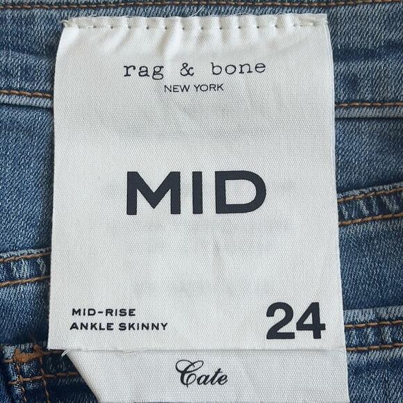RAG & BONE CATE MID RISE ANKLE SKINNY JEANS IN PISMO NWT WOMEN'S SIZE 24 - Picture 10 of 16